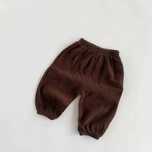Organic Cotton Muslin Pants – Chocolate