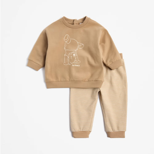 Baby Disney Winnie the Pooh Organic Cotton Jumper and Trackpant 2 Piece Set | Target Australia