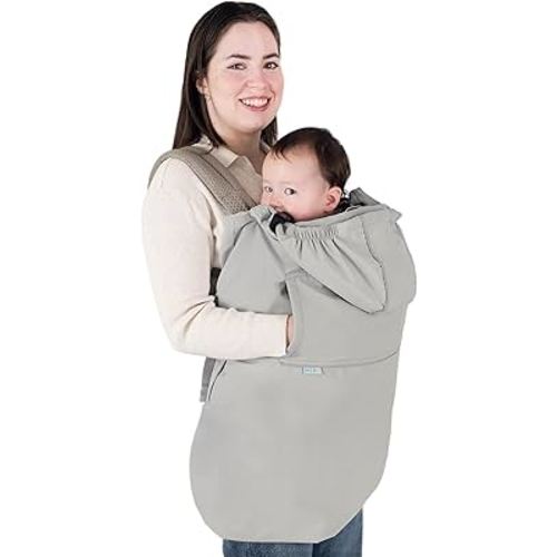 JAN & JUL Waterproof Baby Carrier Cover for Rain, Universal Fit for Car Seats and Strollers (Greystone)