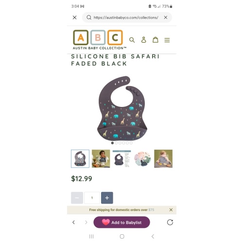Silicone Bib Safari Faded Black – Austin Baby Collection