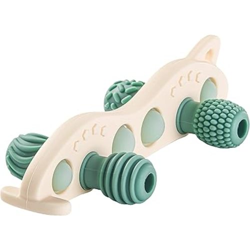 Baby Teething Toys Silicone Car Teether for Baby BPA Free Sensory Chew Toy (Green)