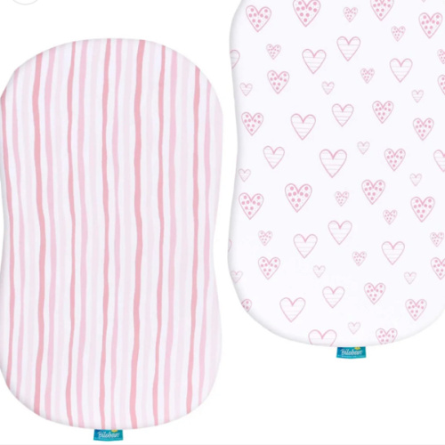 Bassinet Sheets - Fit HALO BassiNest Swivel Sleeper, 2 Pack, 100% Jersey Cotton