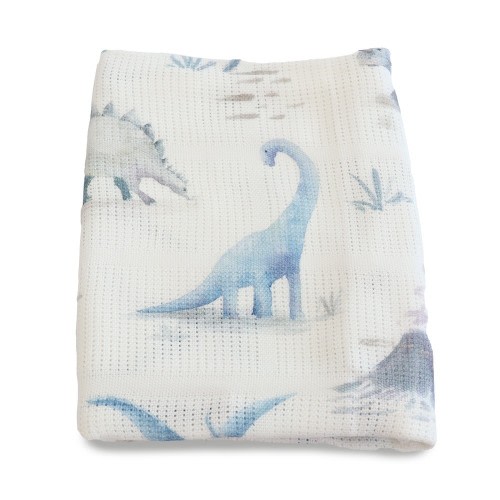 Bubba Blue Cellular Blanket Jurassic