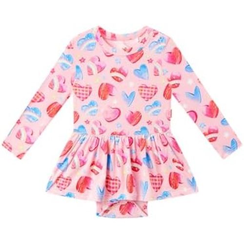 Baby Girl Bodysuit Dress Bamboo Viscose Long Sleeve Soft Infant Romper Dresses