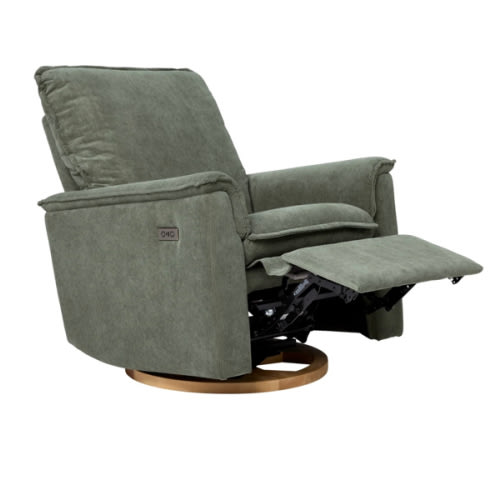Louie Electric Recliner Glider Nursery Chair in Olive Corduroy | iL Tutto