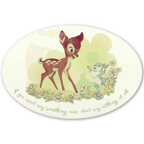 Open Road Brands Disney Bambi and Thumper If You Can’t Say Something Nice Wood Wall Decor - Adorable Bambi Wall Art for Home