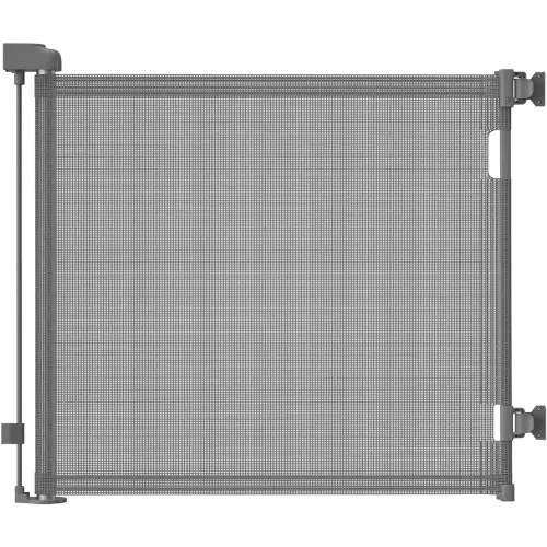 dearlomum Retractable Baby Gate,Mesh Baby Gate or Mesh Dog Gate,33" Tall,Extends up to 55" Wide,Child Safety Gate for Doorways, Stairs, Hallways, Indoor/Outdoor(Grey,33"x55"