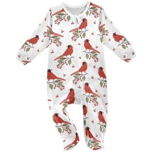 vvfelixl Flying Corgi Dog Baby Sleepers For Girl Boys Newborn Baby Play One-Piece Footies For 0-24 Months White
