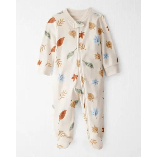 Baby Organic Cotton Sleep & Play Pajamas in Autumn Leaves Print - Little Planet | Carter's