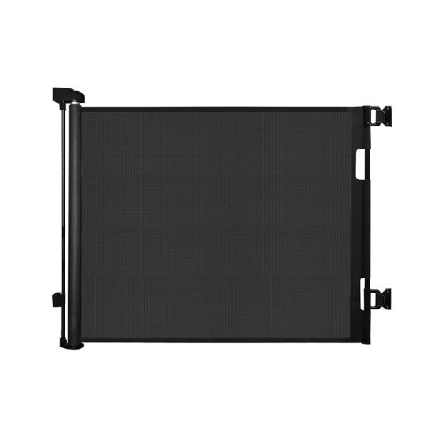 Retractable Baby Gate for Stairs – 33” Height, Expands up to 55” Width – Safety Gate for Infants, Toddlers, Dogs & Pets – Easy Install, Secure Closure, Black Mesh Design for Indoor & Outdoor Use