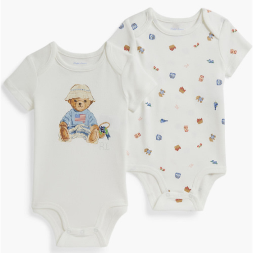 Polo Bear Cotton Bodysuit 2-Pack