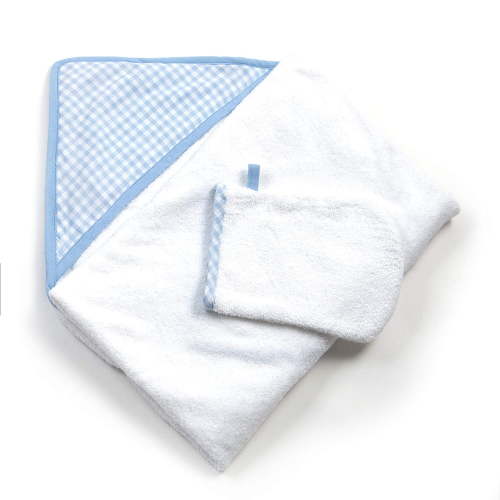 Tadpoles Hooded Towel & Mitt Set (Blue)