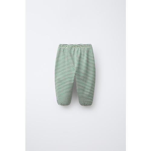 STRIPED JOGGING PANTS - Green | ZARA United States