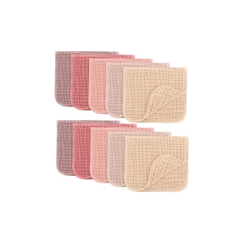 Muslin Burp Cloths - Pack of 10
