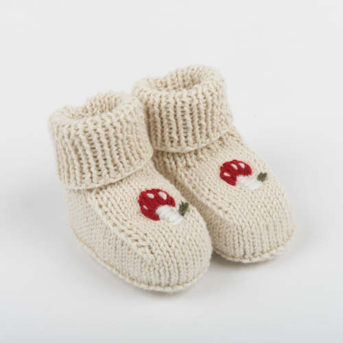 Booties Crochet Mushroom · Minicoton