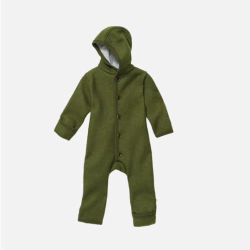 Baby & Kids Boiled Merino Wool Overall - Olive