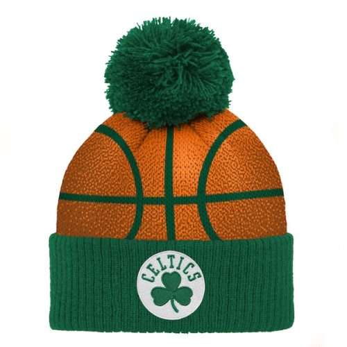 Boston Celtics Infant Basketball Head Cuffed Knit Hat with Pom - Kelly Green