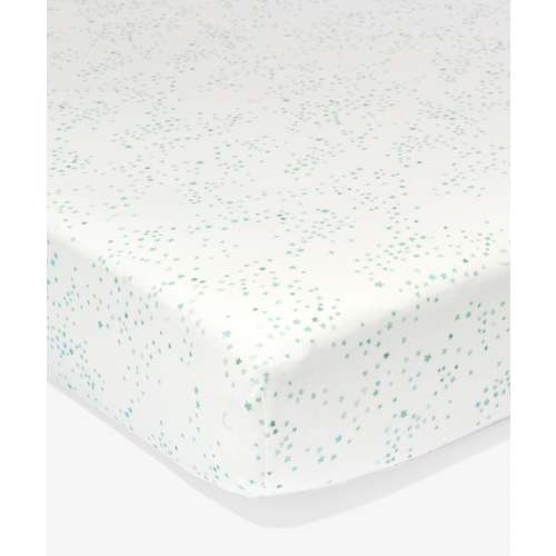 Crib Sheet, Seafoam Star