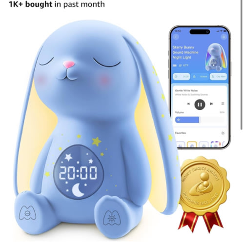 2025 Mom's Choice Awards | White Noise Sound Machine Baby - Cry Detection, Night Light, 100 Soothing Sounds, App Control, 150% Battery Life, 50% Faster Sleep, Newborn Essentials