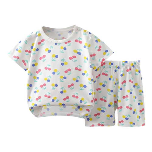 Bovxnpu Boys Girls 2 Piece Outfits, Girl Short Set Cute T-Shirt Shorts, Fashion Casual Spring And Summer Children's Short Sleeved Top Shorts Pajamas Set 3 Years