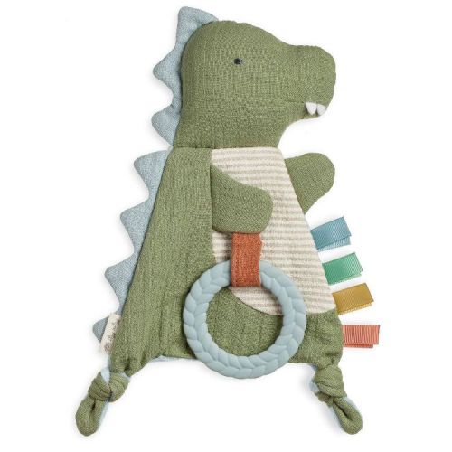 Itzy Ritzy Bitzy Crinkle Toy - Dino: Baby Teether, Cotton Fabric