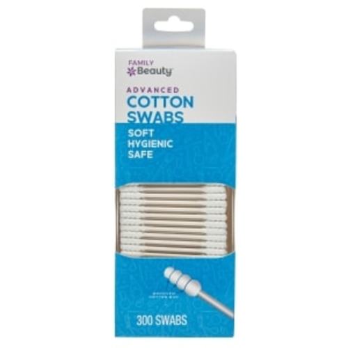 Family Wellness Grooved Cotton Swabs, 300 ct.