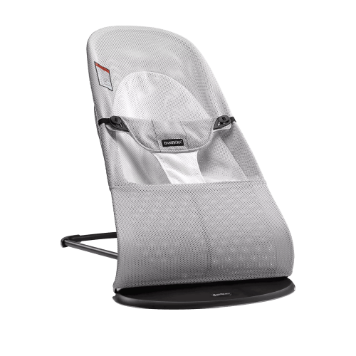 BabyBjorn Bouncer Balance Soft, Light Gray Frame, Silver White Mesh