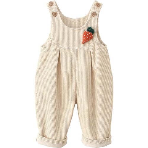 Happy Chery Baby Kids Corduroy Overalls Spring Fall Winter Bib Pants Warm Suspender Jumpsuit for Boys Girls