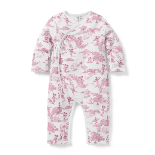 Baby Raspberry Pink Toile Baby Disney Minnie Mouse Ballet Toile Wrap One-Piece by Janie and Jack