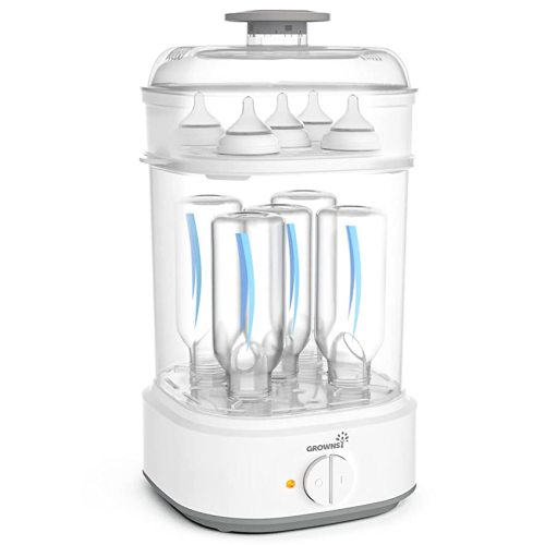 GROWNSY Electric Baby Bottle Sterilizer with 8-Minute Fast Sterilization