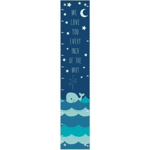 Nautical Chart for Kids Love You Every Inch of The Way Aquatic Room Decor Whale Height Growth Chart