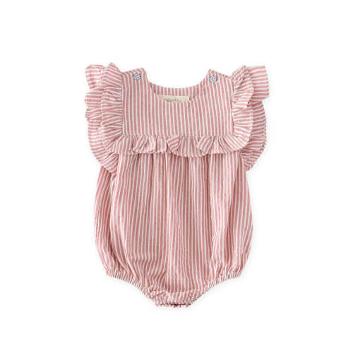 Seersucker Flutter One-Piece - Anchor Red