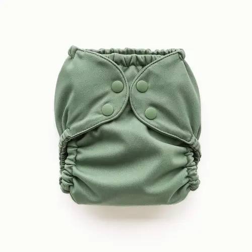 Reusable Diapers: Outer Cover + Swim Diaper - Aloe, Size 2 (18-35 Lbs)