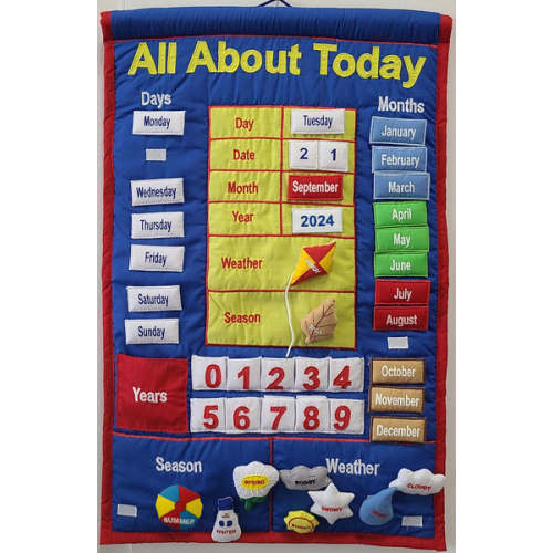 All About Today Kids Interactive Cloth Calendar