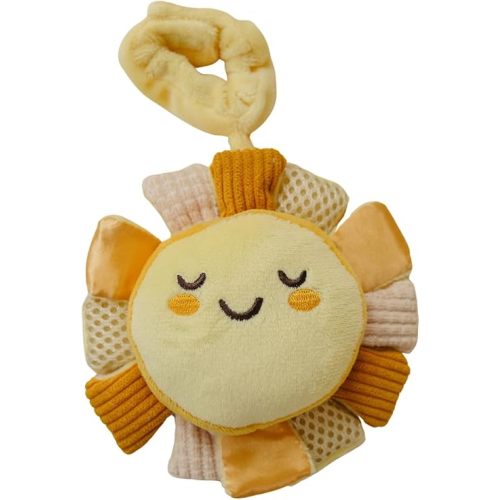 Lion & Light® Sunny Crinkle Toys for Baby | Sensory Toys for Babies | Baby Hanging Toys | Mellow Textures & Crinkle Sounds | Soft Rattle Toy for Babies 0-6 Months | Plush Toys for Kids