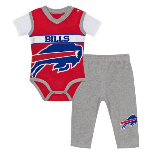 Infant Outerstuff Red Buffalo Bills Two-Piece Jersey Bodysuits & Pants Set
