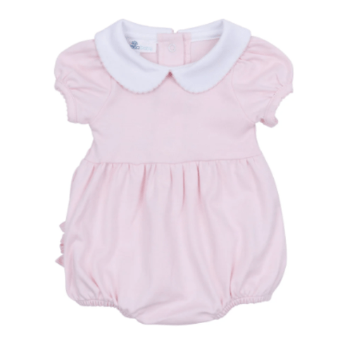 Essentials Solid Collared Ruffle Bubble - Pink – Magnolia Baby