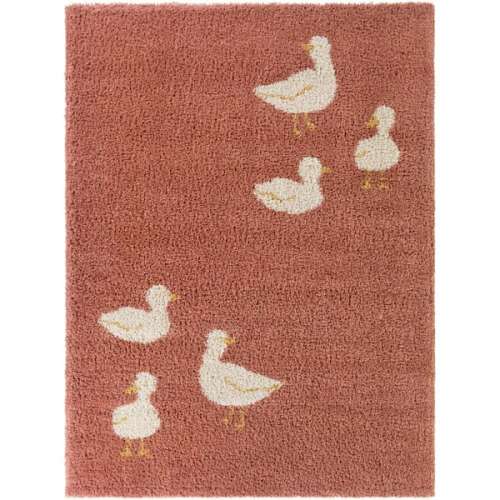 Featherstone Red 4 ft. x 6 ft. Youth Ducks Area Rug