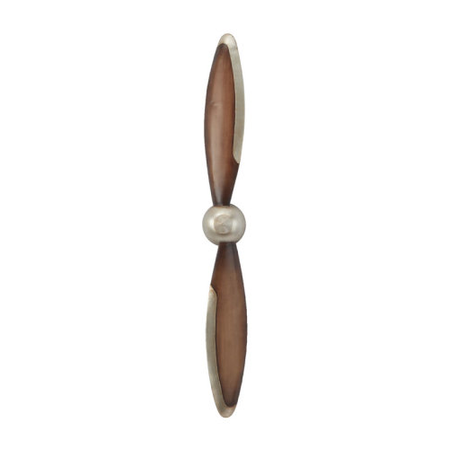 Williston Forge Dayina Metal Wood Inspired 2 Blade Airplane Propeller Brown Wall Decor with Aviation Detailing & Reviews | Wayfair