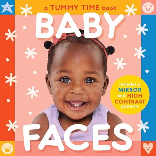 Baby Faces (A Tummy Time, High Contrast, Accordian Board Book with Mirror for infants) (Tummy Time Tales) Board book – June 3, 2025