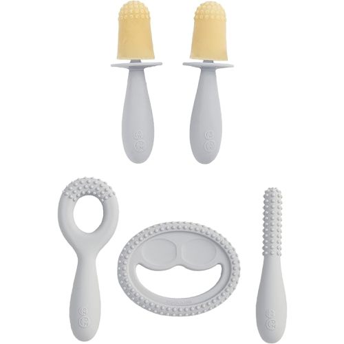 Pre-Feeding Bundle 3m+ (Pewter) Tiny Pops + Oral Developmental Tools Infant Baby Essentials