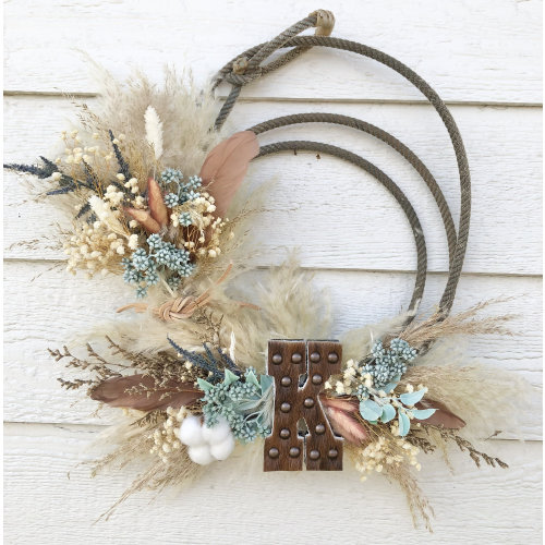 Rope Wreath Western Nursery Decor Western Nursery Bedroom Decor Baby Girl Rope Wreath Name Sign Western Boho Cowgirl Nursery Rustic Decor