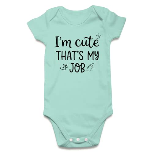 UNIFACO Unisex Baby Funny Saying Outfit Short and Long Sleeve Bodysuits Romper 0-18M