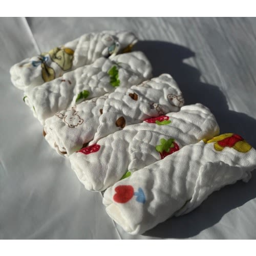 Organic Cotton Muslin Burp Cloth: 6-Layer Gauze Newborn Gift Set