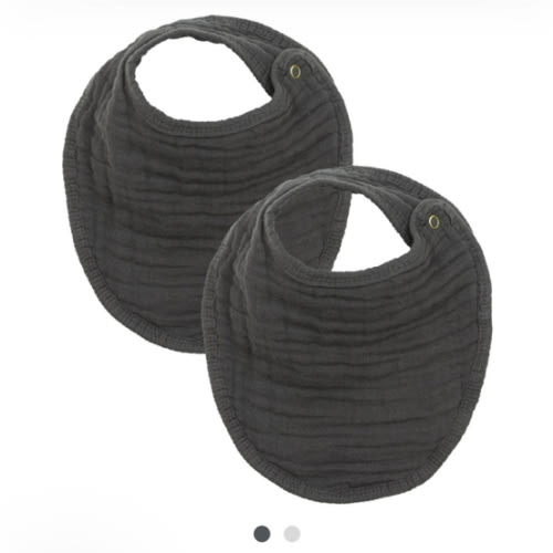 Cloud Muslin™ Bib 2 Pack - Charcoal – Lou Lou & Company