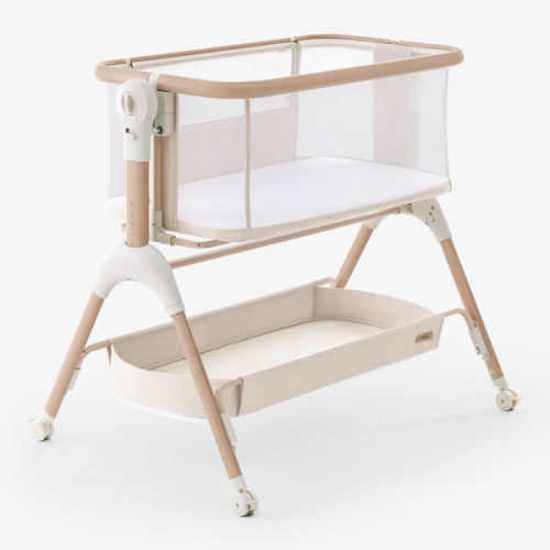 HARPPA Cuddly Signature | 3-in-1 Rocking Baby Bassinet & Bedside Sleeper with Anti-Reflux Mattress for Newborns | Attaches to Bed, Adjustable Height, Tool-Free Setup, Portable Wheels, CPSC Certified, Gentle Rocking Motion | Ideal for Infants, Safe Co-Slee