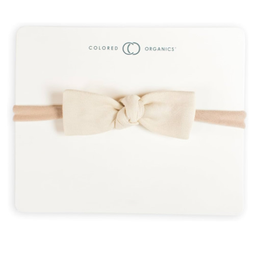 Amazon.com: Colored Organics Baby Organic Cotton Dainty Bow Headband - Infant Girls - Natural : Baby
