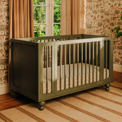 babyletto Astre All-Stages 8-in-1 Crib with Bassinet & Toddler Bed Kits by Nate Berkus - Archival Elm