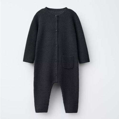 Black Knit Jumpsuit: 3-6 Months