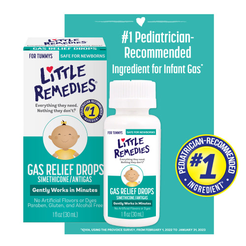 Little Remedies Gas Relief Drops, Natural Berry Flavor, Safe for Newborns, Children's Health 1 fl oz